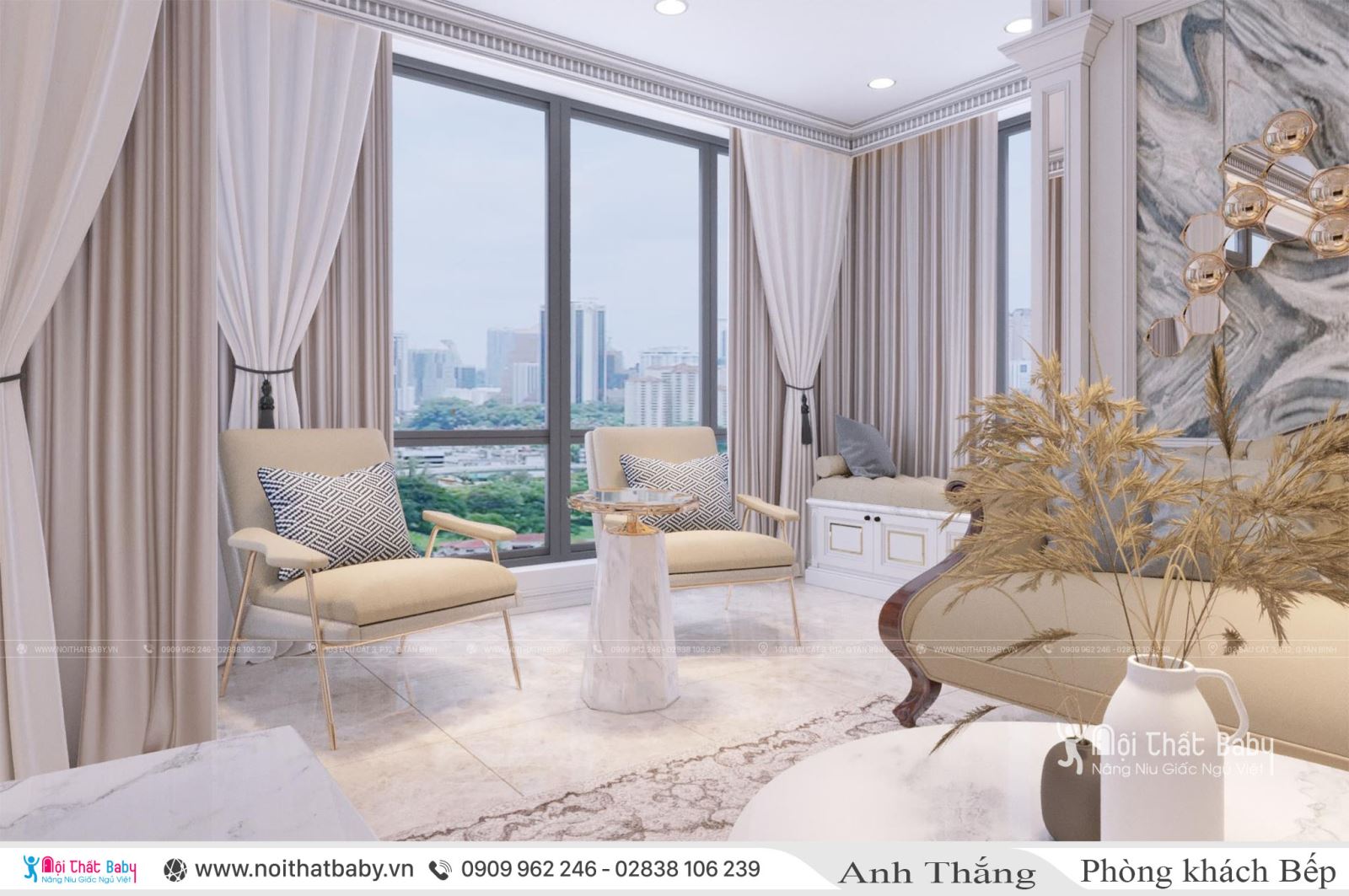 Khám phá nội thất căn 106m2 Chung cư Emerald Celadon City